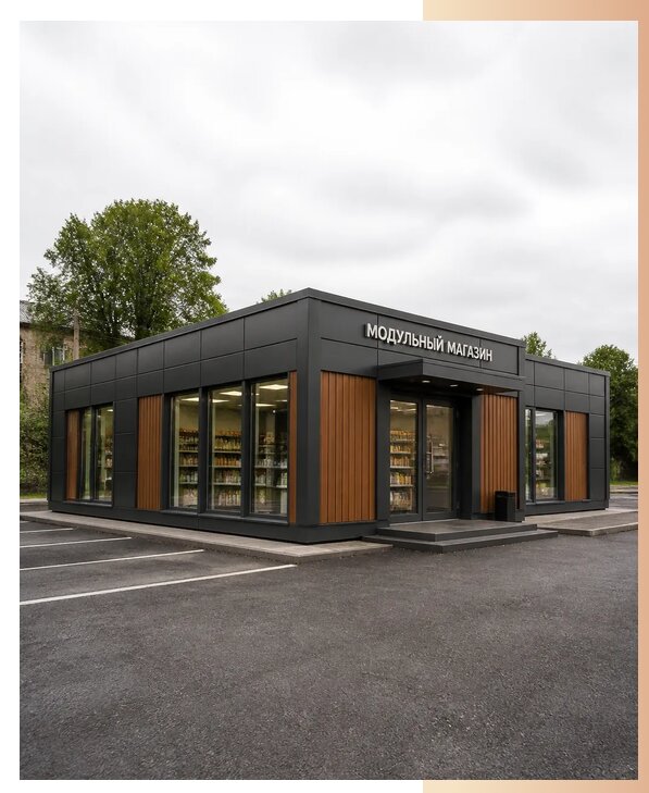 Модульные магазины под ключ в Кунгуре по цене от 358960 р. | БытовкаПрофи-Кнг